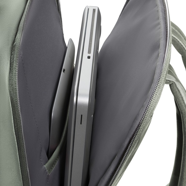 Rucksack Karissa Evo Round Backpack mit Laptopfach 15.6 Zoll Sage, Farbe: grün/oliv, Marke: Samsonite, EAN: 5400520388391, Abmessungen in cm: 28.5x41x14.5, Bild 9 von 15