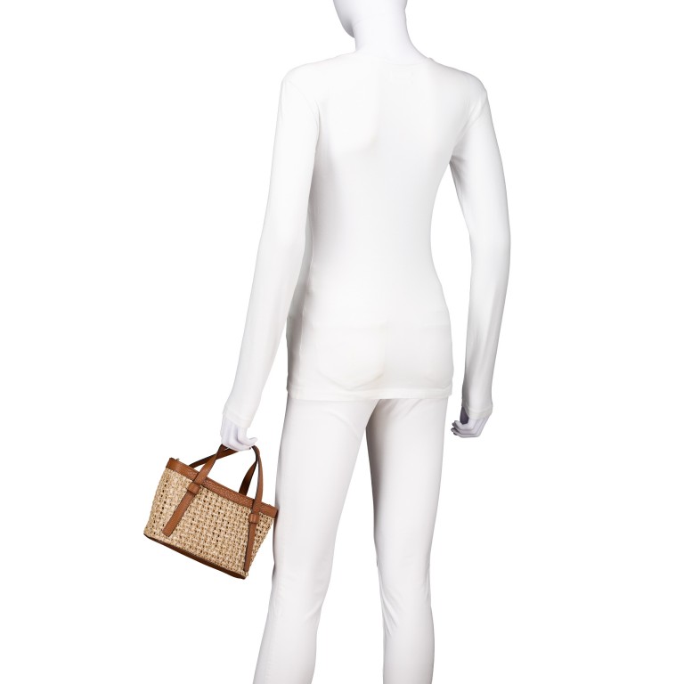 Handtasche Cosmo Handbag Mini Raffia Caramel Cognac, Farbe: cognac, Marke: Abro, EAN: 4067278855691, Abmessungen in cm: 19.5x14x9.5, Bild 4 von 7