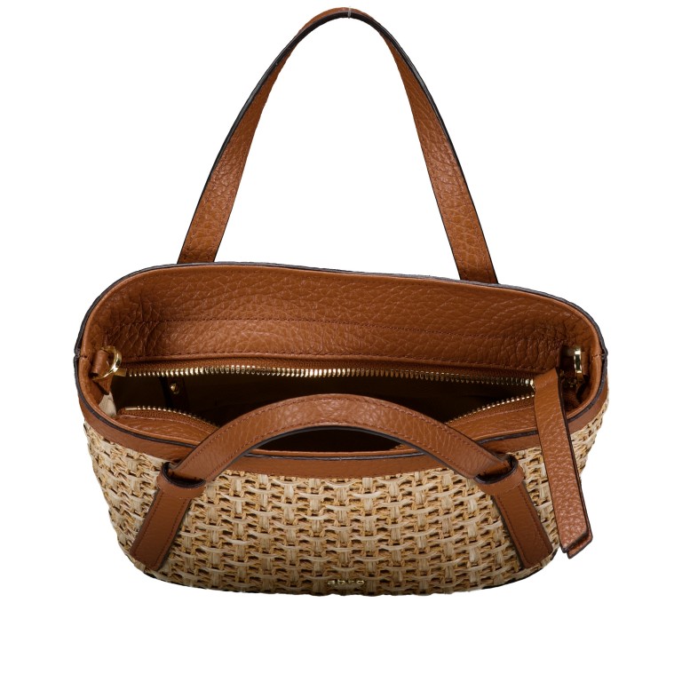 Handtasche Cosmo Handbag Mini Raffia Caramel Cognac, Farbe: cognac, Marke: Abro, EAN: 4067278855691, Abmessungen in cm: 19.5x14x9.5, Bild 7 von 7