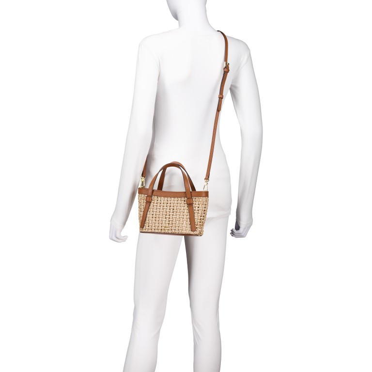 Handtasche Cosmo Handbag Mini Raffia Caramel Cognac, Farbe: cognac, Marke: Abro, EAN: 4067278855691, Abmessungen in cm: 19.5x14x9.5, Bild 6 von 7