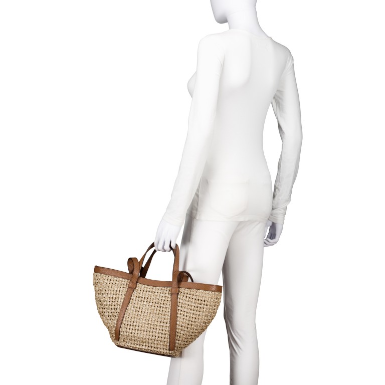 Shopper Cosmo M Raffia Caramel Cognac, Farbe: cognac, Marke: Abro, EAN: 4067278856070, Abmessungen in cm: 44x23x13.5, Bild 5 von 7