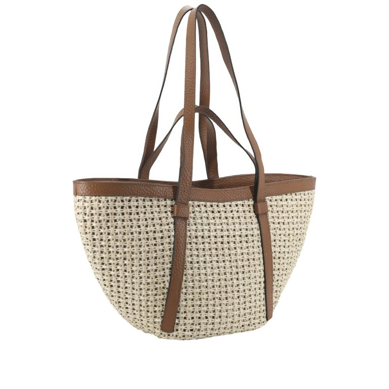 Shopper Cosmo M Raffia Caramel Cognac, Farbe: cognac, Marke: Abro, EAN: 4067278856070, Abmessungen in cm: 44x23x13.5, Bild 2 von 7