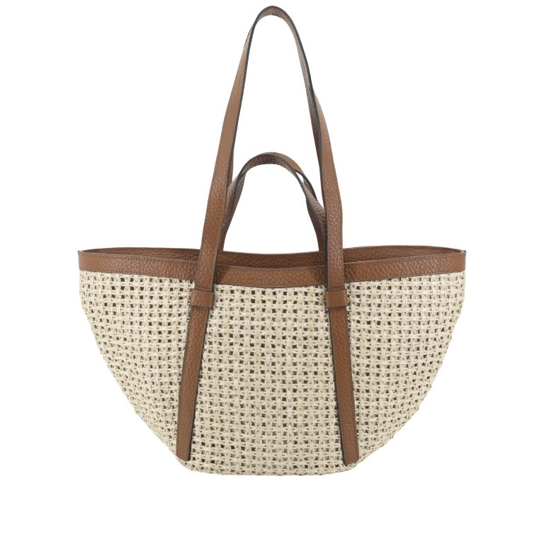 Shopper Cosmo M Raffia Caramel Cognac, Farbe: cognac, Marke: Abro, EAN: 4067278856070, Abmessungen in cm: 44x23x13.5, Bild 4 von 7