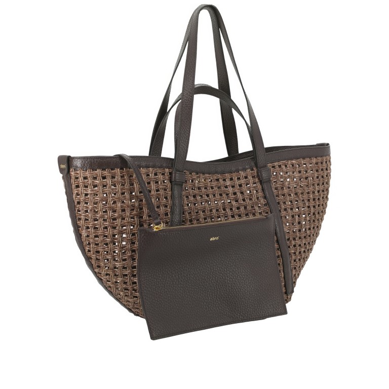 Shopper Cosmo L Raffia Wood, Farbe: braun, Marke: Abro, EAN: 4067278856162, Abmessungen in cm: 57x29.5x16.5, Bild 2 von 7