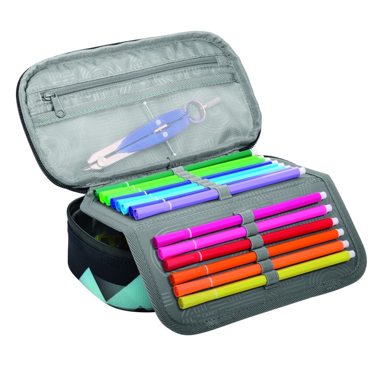 Federmäppchen Laser Lights, Farbe: grün/oliv, Marke: Coocazoo, EAN: 4047443541062, Abmessungen in cm: 24x11x6, Bild 2 von 3