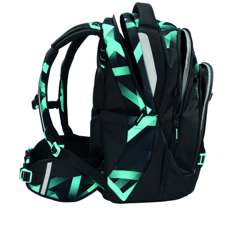 Rucksack Mate Modell 2026 30 Liter Laser Lights, Farbe: grün/oliv, Marke: Coocazoo, EAN: 4047443541055, Abmessungen in cm: 30x44x23, Bild 7 von 9