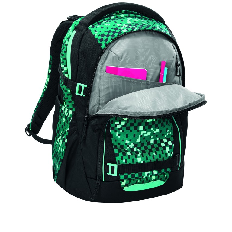 Rucksack Mate Modell 2026 30 Liter Pixel Blox, Farbe: grün/oliv, Marke: Coocazoo, EAN: 4047443538727, Abmessungen in cm: 30x44x23, Bild 4 von 9