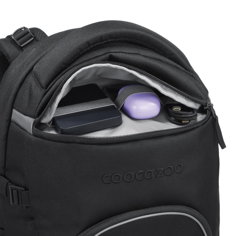 Rucksack Byte 28 Liter Black Coal, Farbe: schwarz, Marke: Coocazoo, EAN: 4047443546449, Abmessungen in cm: 29x46x21, Bild 7 von 13