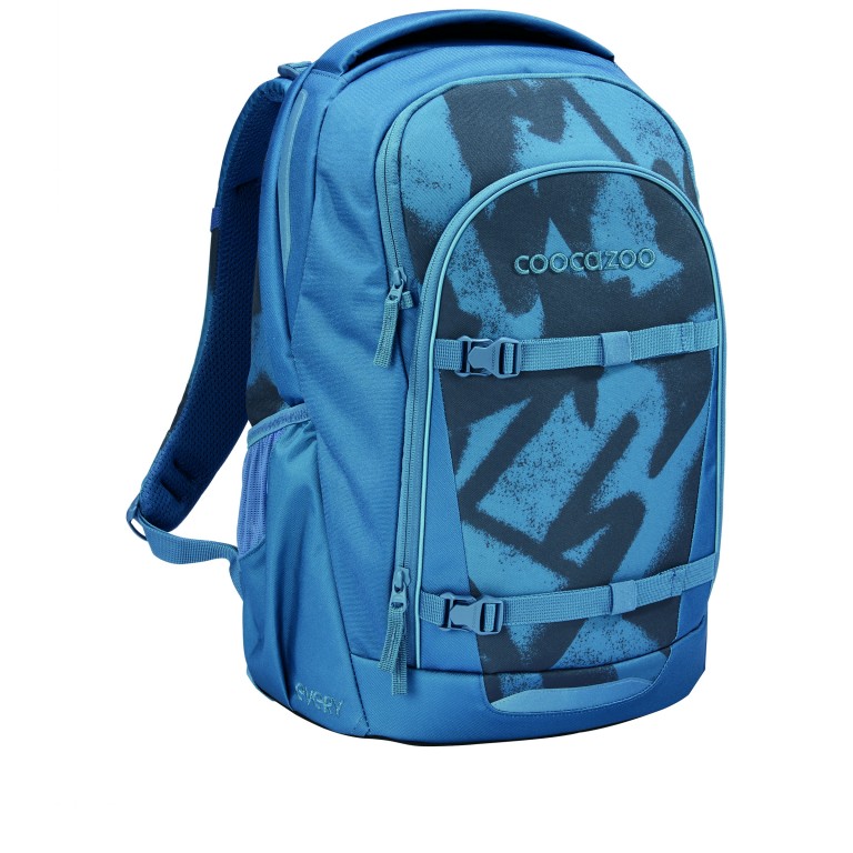 Rucksack Every 30 Liter Graffiti Groove, Farbe: blau/petrol, Marke: Coocazoo, EAN: 4047443544216, Abmessungen in cm: 33x44x22, Bild 2 von 8