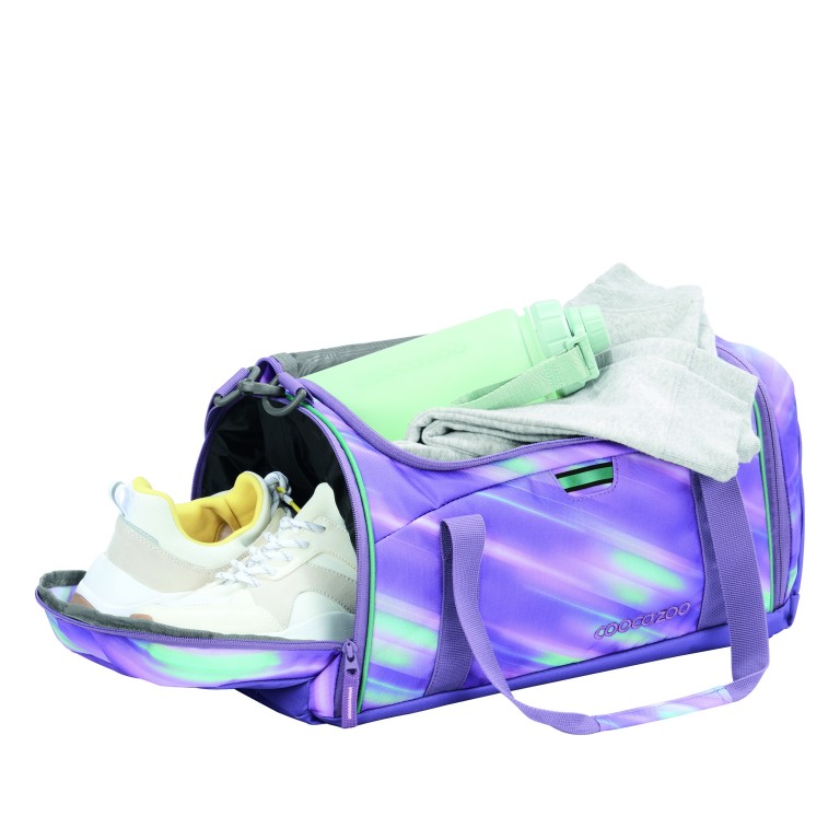 Sporttasche Arctic Lights, Farbe: flieder/lila, Marke: Coocazoo, EAN: 4047443544759, Abmessungen in cm: 42x21x20, Bild 2 von 2