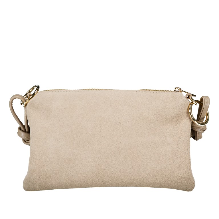 Umhängetasche Velours mit Goldfittings Beige, Farbe: beige, Marke: Hausfelder Manufaktur, EAN: 4065646028791, Abmessungen in cm: 25x15x1, Bild 3 von 8