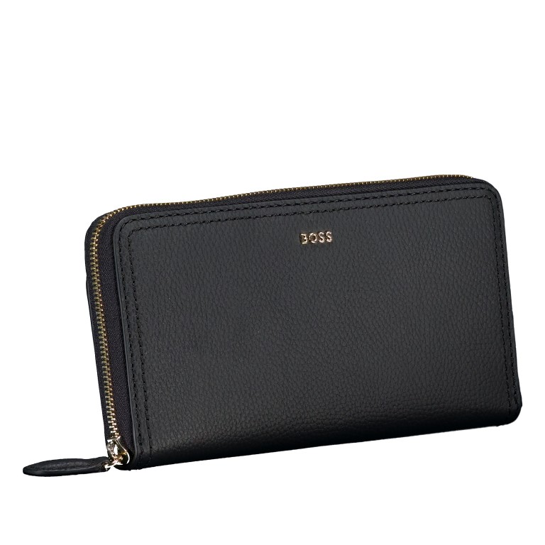 Geldbörse Lenah Ziparound Black, Farbe: schwarz, Marke: BOSS, EAN: 4063548584018, Abmessungen in cm: 19x10.5x2.5, Bild 2 von 4