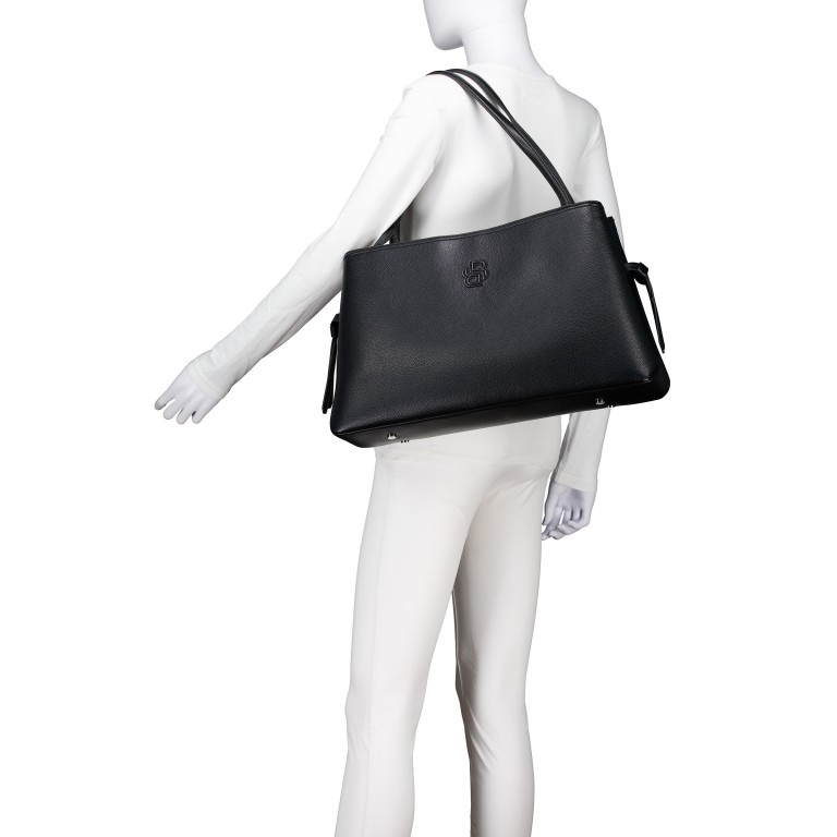 Shopper Anett New Shape Tote Black, Farbe: schwarz, Marke: BOSS, EAN: 4063551381390, Abmessungen in cm: 47.5x26.5x13, Bild 4 von 5