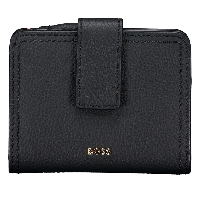 Geldbörse Lenah New Small Wallet Black, Farbe: schwarz, Marke: BOSS, EAN: 4063551381826, Abmessungen in cm: 12x9.7x2.5, Bild 1 von 4