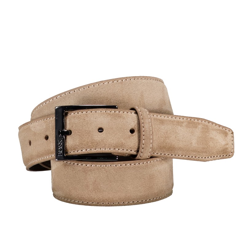 Gürtel Elloy Velours Bundweite 90 CM Medium Beige, Farbe: beige, Marke: BOSS, EAN: 4063548836513, Bild 1 von 1