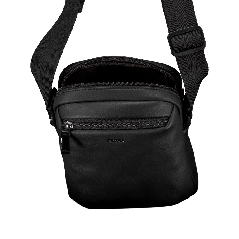 Umhängetasche Jace Zip Black, Farbe: schwarz, Marke: BOSS, EAN: 4063551380386, Abmessungen in cm: 17.5x20.5x8, Bild 6 von 6