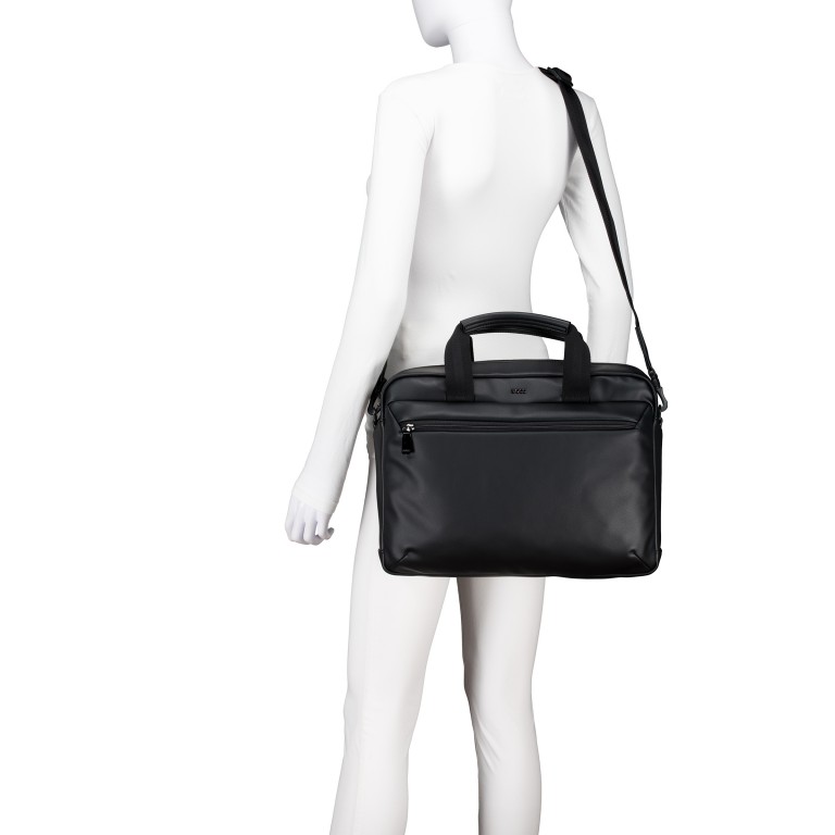 Aktentasche Jace Document Case Black, Farbe: schwarz, Marke: BOSS, EAN: 4063551380409, Abmessungen in cm: 39x30.5x8.5, Bild 6 von 7
