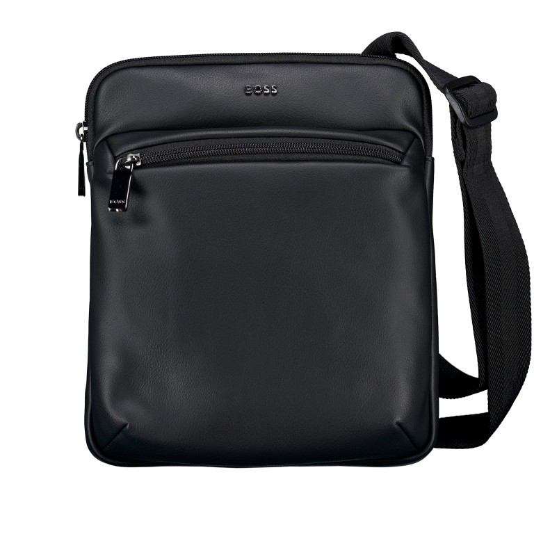 Umhängetasche Jace Envelope Black, Farbe: schwarz, Marke: BOSS, EAN: 4063551380416, Abmessungen in cm: 22.5x25.5x6, Bild 1 von 6