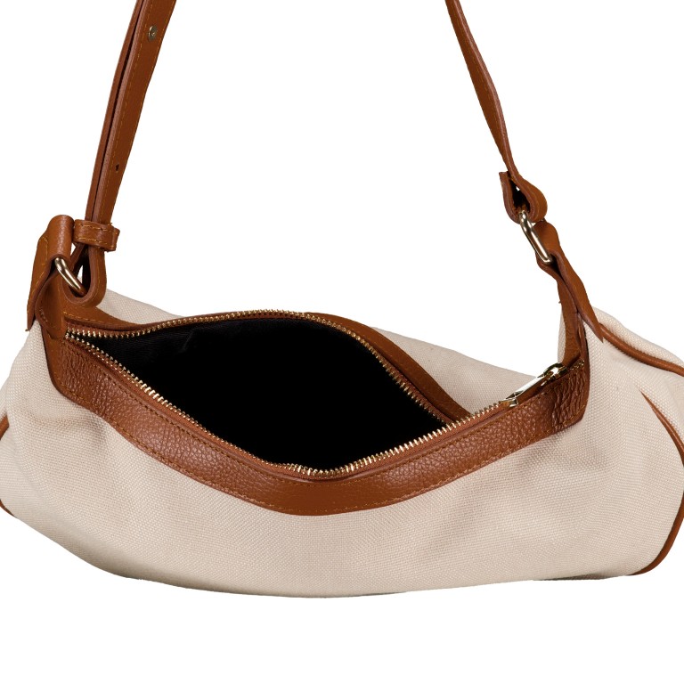 Umhängetasche Canvas Cognac, Farbe: cognac, Marke: Hausfelder Manufaktur, EAN: 4065646029101, Abmessungen in cm: 35.5x18x8, Bild 5 von 6