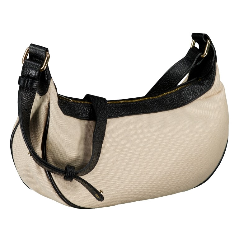 Umhängetasche Canvas Schwarz, Farbe: schwarz, Marke: Hausfelder Manufaktur, EAN: 4065646029118, Abmessungen in cm: 35.5x18x8, Bild 2 von 6