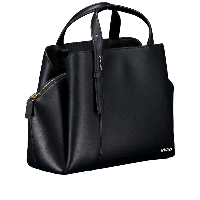 Handtasche Yorih Satchel Black, Farbe: schwarz, Marke: HUGO, EAN: 4063551361392, Abmessungen in cm: 37x24x12, Bild 2 von 7