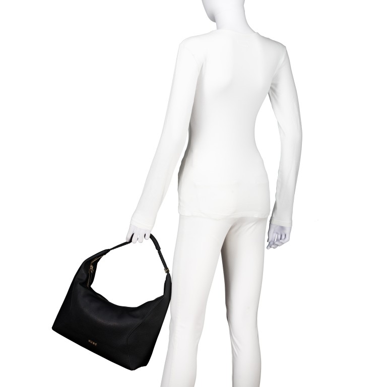 Beuteltasche Brielle Hobo Black, Farbe: schwarz, Marke: HUGO, EAN: 4063551361415, Abmessungen in cm: 31.5x34x11.5, Bild 4 von 6