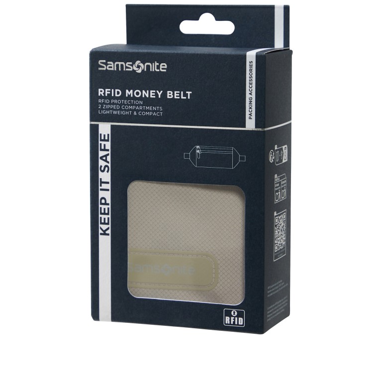 Gürteltasche TA Revolution RFID Money Belt Eclipse Grey, Farbe: grau, Marke: Samsonite, EAN: 5400520336491, Abmessungen in cm: 30x12x0.5, Bild 4 von 4