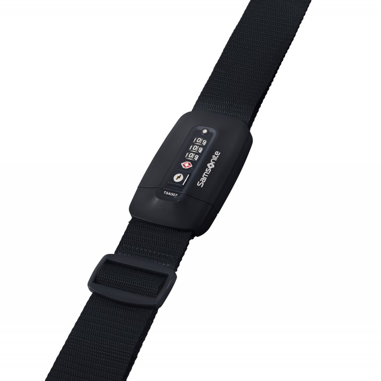 Koffergurt TA Revolution Luggage Strap TSA Lock Black, Farbe: schwarz, Marke: Samsonite, EAN: 5400520336880, Abmessungen in cm: 5x190x2.5, Bild 3 von 5