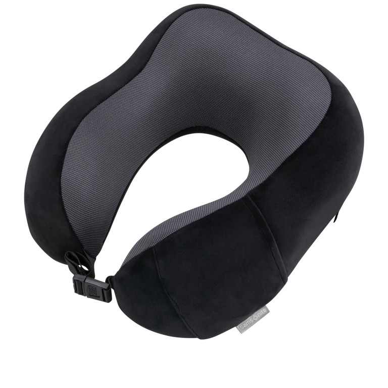 Nackenkissen TA Revolution Ergonomic Memory Foam Pillow Black, Farbe: schwarz, Marke: Samsonite, EAN: 5400520337085, Abmessungen in cm: 25x14.5x28, Bild 2 von 3