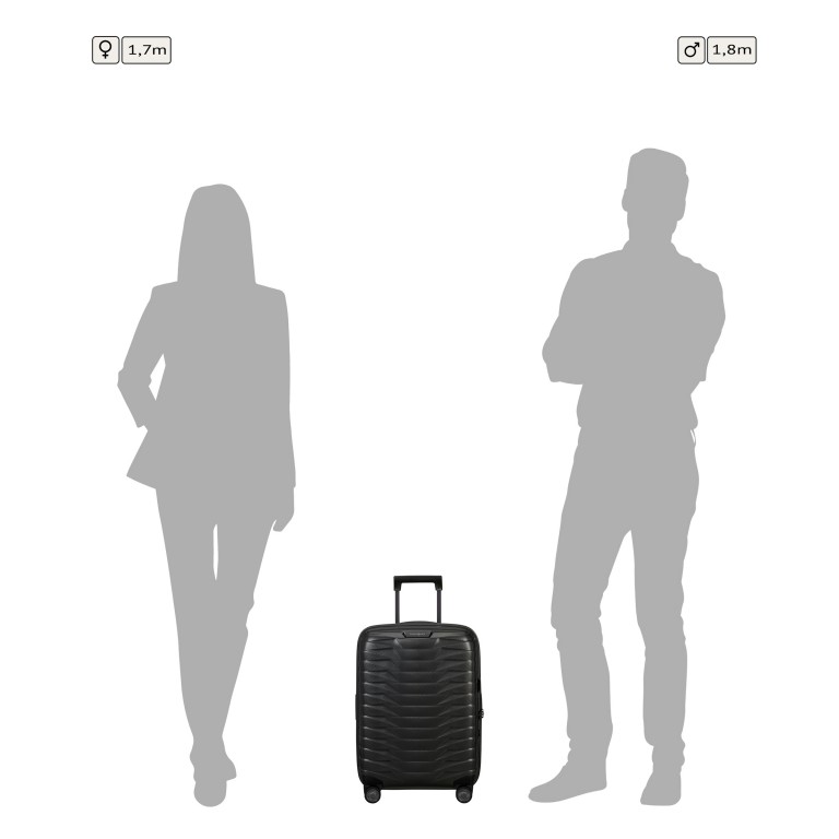 Koffer Proxis Spinner 55 expandable Matt Graphite, Farbe: anthrazit, Marke: Samsonite, EAN: 5400520379535, Abmessungen in cm: 40x55x20, Bild 8 von 17