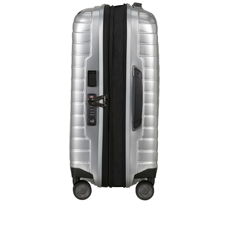 Koffer Proxis Spinner 55 expandable Silver, Farbe: metallic, Marke: Samsonite, EAN: 5400520379528, Abmessungen in cm: 40x55x20, Bild 4 von 17