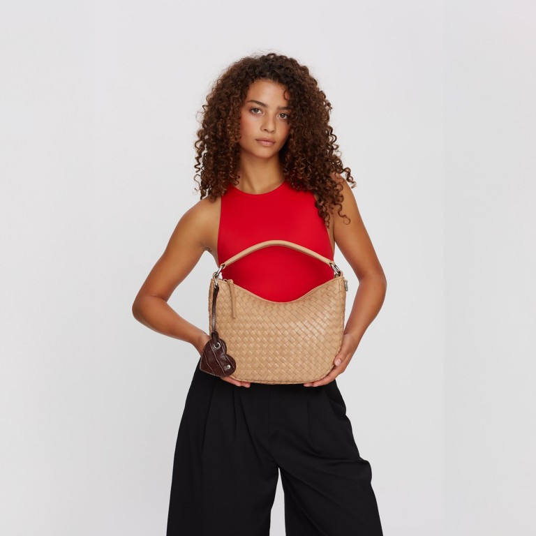 Beuteltasche Salerno Marlin Sand, Farbe: beige, Marke: Adax, EAN: 5705483270197, Abmessungen in cm: 31.5x22x10, Bild 5 von 7