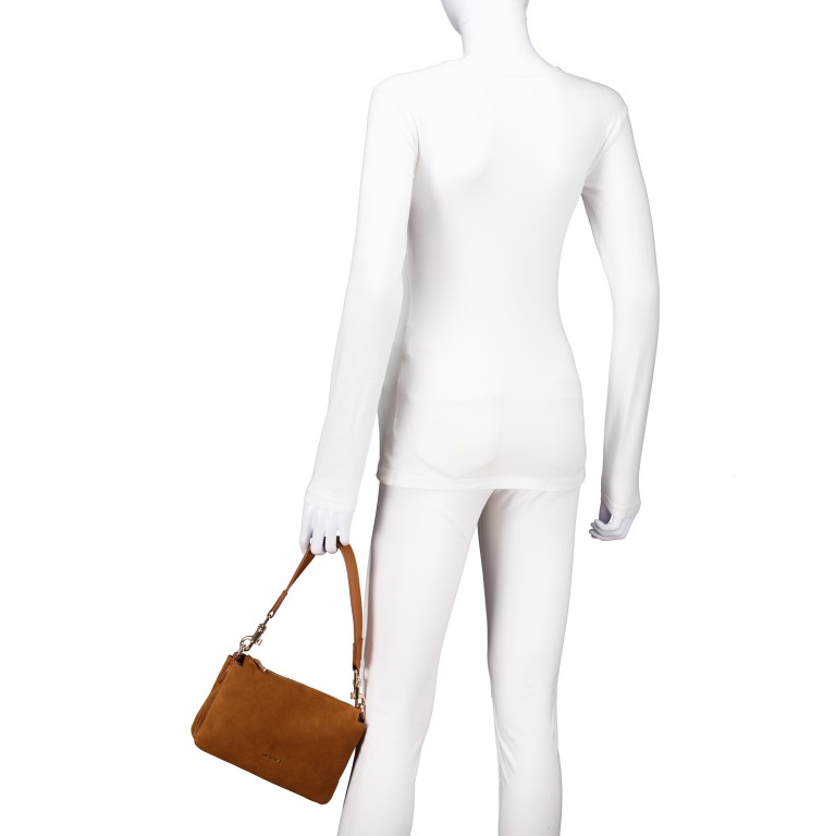 Umhängetasche Feather Small Cuoio, Farbe: cognac, Marke: Biasia, EAN: 8051941036636, Abmessungen in cm: 21.5x15x6, Bild 4 von 8