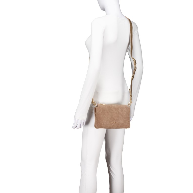 Umhängetasche Feather Small Taupe, Farbe: taupe/khaki, Marke: Biasia, EAN: 8054942853967, Abmessungen in cm: 21.5x15x6, Bild 7 von 8