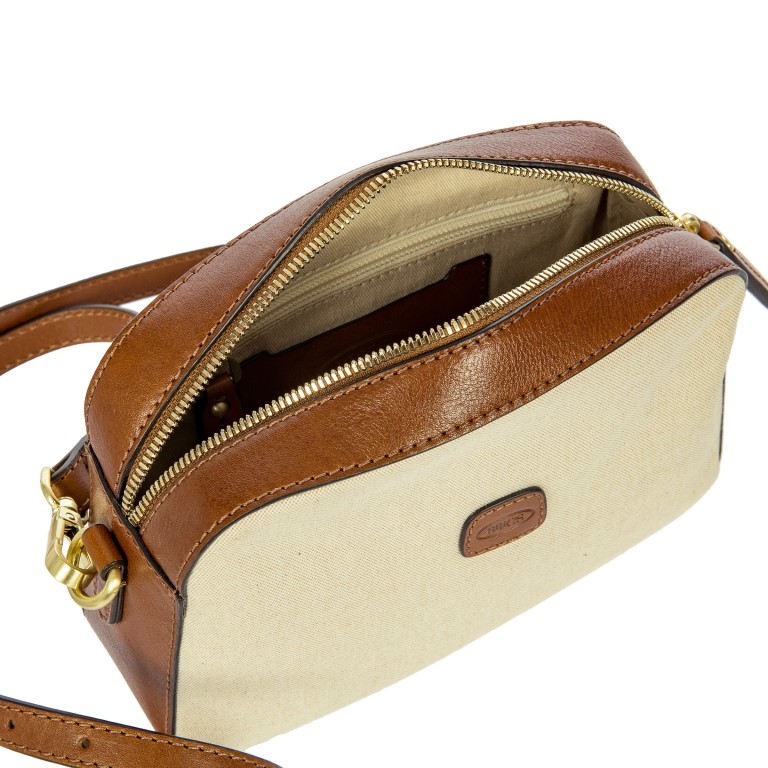 Umhängetasche Volterra Trama Cam Bag Cappuccino, Farbe: beige, Marke: Brics, EAN: 8016623984933, Abmessungen in cm: 21x15x6, Bild 6 von 7