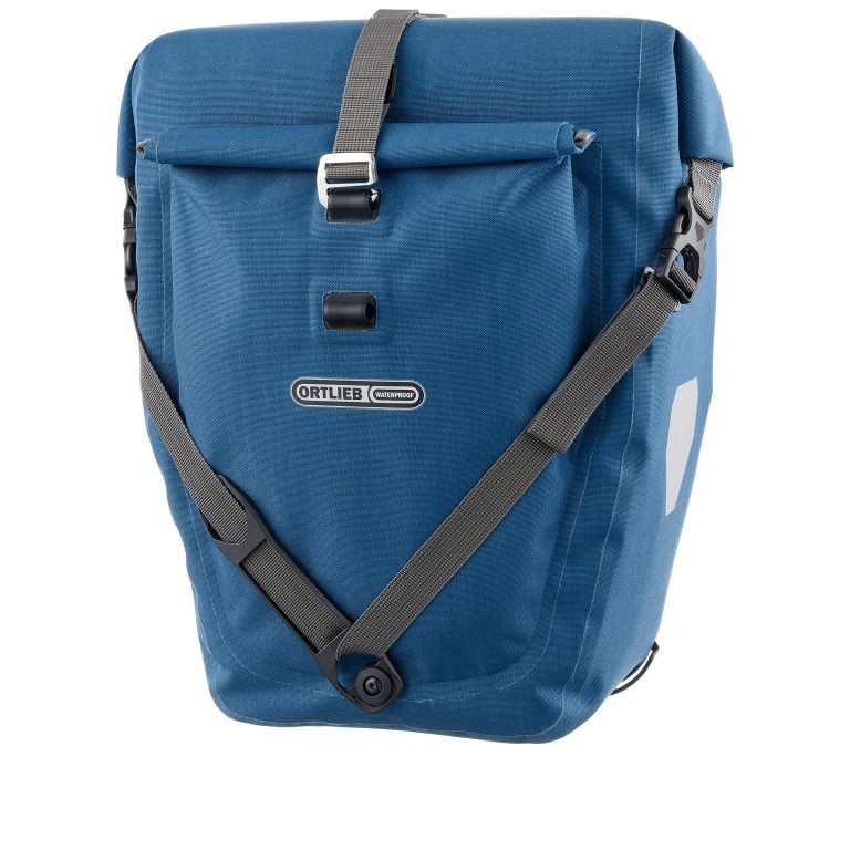 Fahrradtasche Back-Roller Plus Hinterrad Einzeltasche Volumen 20 Liter Denim, Farbe: blau/petrol, Marke: Ortlieb, EAN: 4013051059992, Abmessungen in cm: 23x42x17, Bild 1 von 8