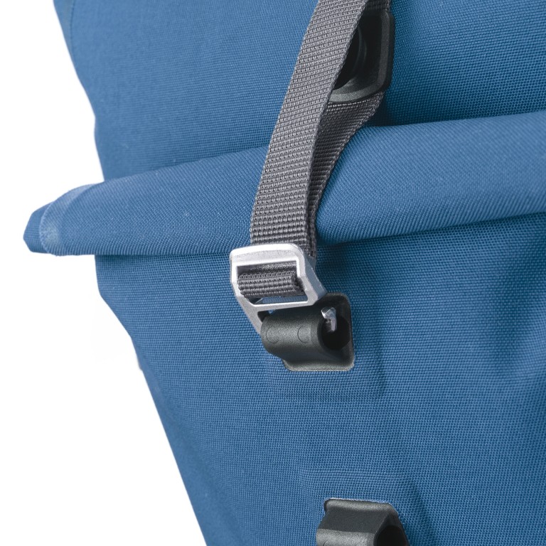 Fahrradtasche Back-Roller Plus Hinterrad Einzeltasche Volumen 20 Liter Denim, Farbe: blau/petrol, Marke: Ortlieb, EAN: 4013051059992, Abmessungen in cm: 23x42x17, Bild 8 von 8