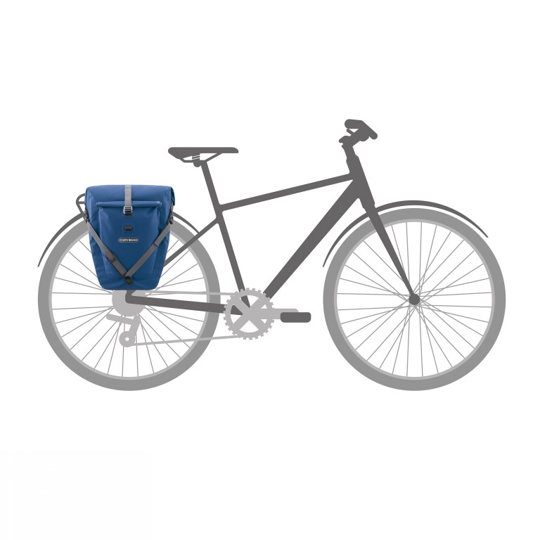 Fahrradtasche Back-Roller Plus Hinterrad Einzeltasche Volumen 20 Liter Denim, Farbe: blau/petrol, Marke: Ortlieb, EAN: 4013051059992, Abmessungen in cm: 23x42x17, Bild 4 von 8