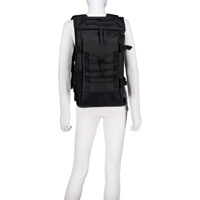 Rucksack Trail Mountaineer Bag mit Laptopfach 16 Zoll Black, Farbe: schwarz, Marke: Rains, EAN: 5711747558789, Abmessungen in cm: 30x49x18, Bild 4 von 5