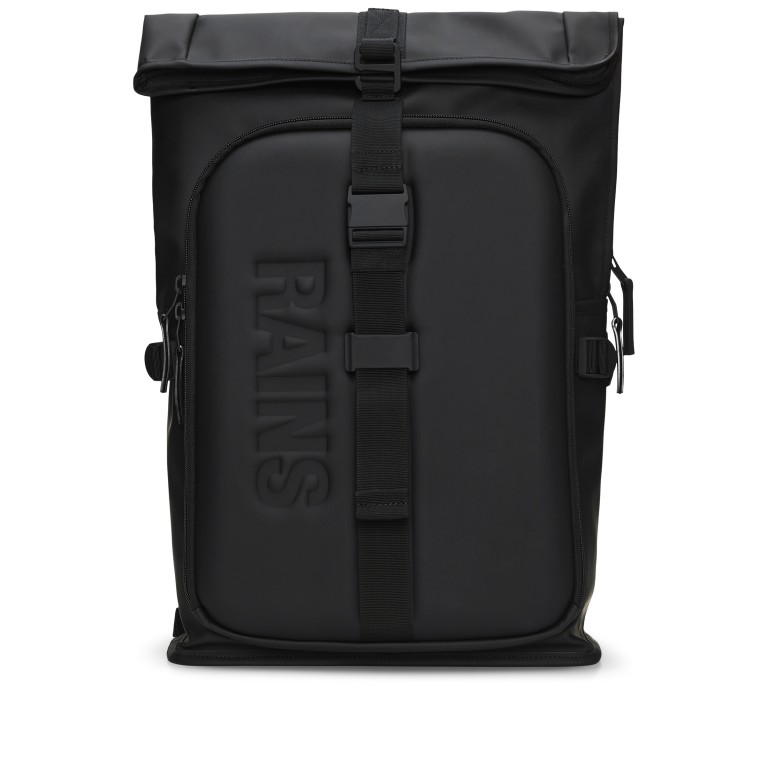 Rucksack Texel Moulded Backpack mit zwei Laptopfächern 16 Zoll Black, Farbe: schwarz, Marke: Rains, EAN: 5711747577780, Abmessungen in cm: 34x61x16, Bild 1 von 10