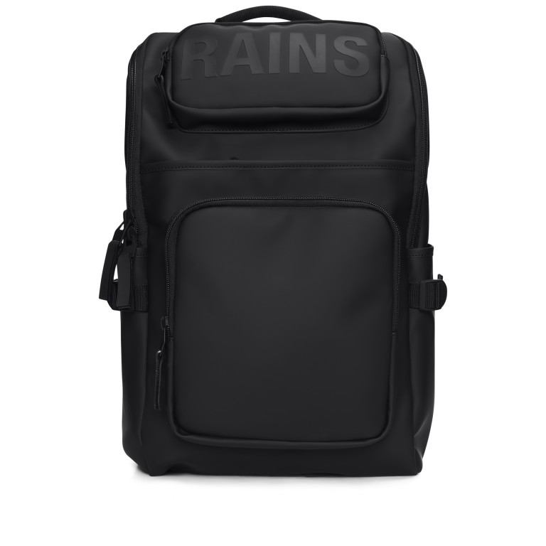 Rucksack Texel Cargo Backpack mit Laptopfach 16 Zoll Black, Farbe: schwarz, Marke: Rains, EAN: 5715793017122, Abmessungen in cm: 28.5x45x13, Bild 1 von 7