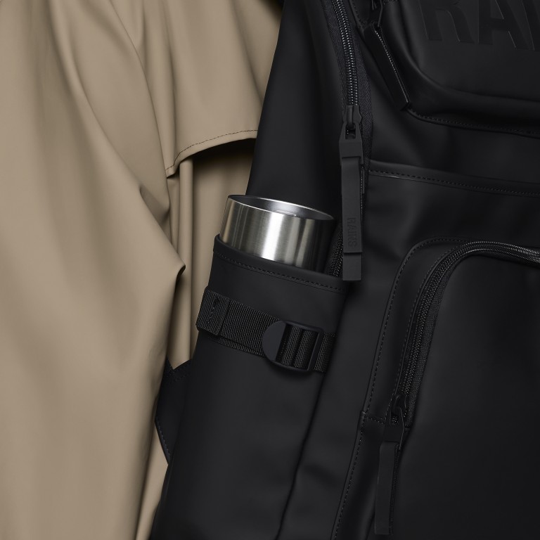 Rucksack Texel Cargo Backpack mit Laptopfach 16 Zoll Black, Farbe: schwarz, Marke: Rains, EAN: 5715793017122, Abmessungen in cm: 28.5x45x13, Bild 7 von 7