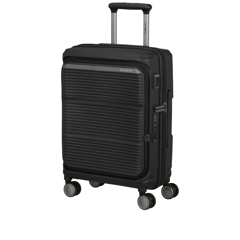 Koffer Paralux Spinner 55 expandable Black, Farbe: schwarz, Marke: Samsonite, EAN: 5400520375971, Abmessungen in cm: 39x55x23, Bild 2 von 21