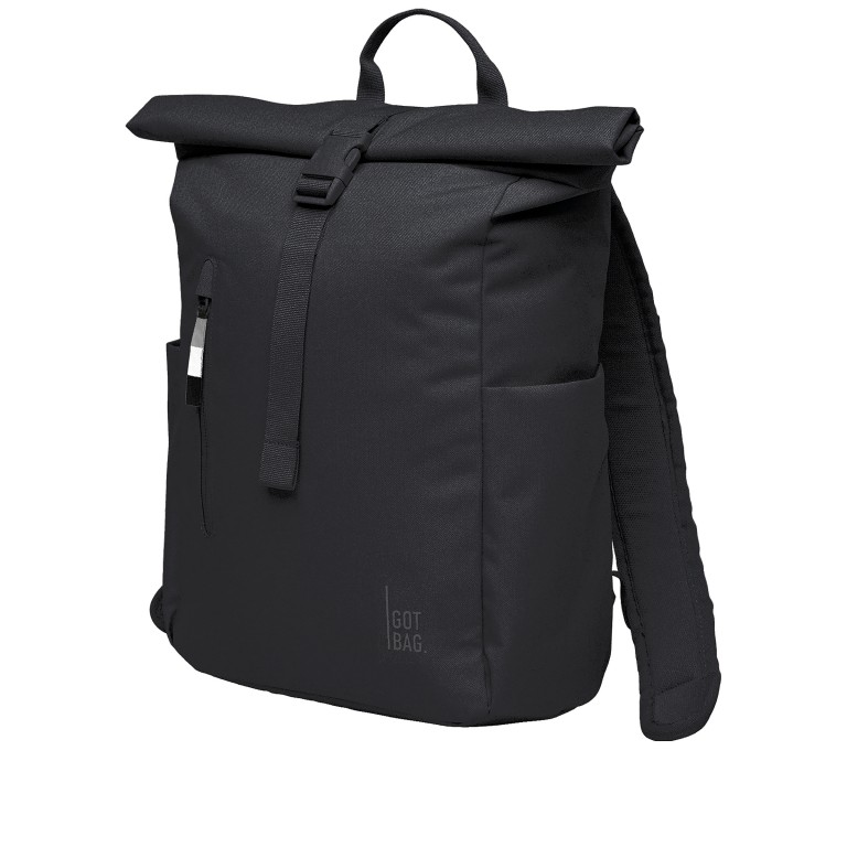 Rucksack Rolltop Easy Small Monochrome Black, Farbe: schwarz, Marke: Got Bag, EAN: 4262534670463, Abmessungen in cm: 27x40x13, Bild 2 von 10