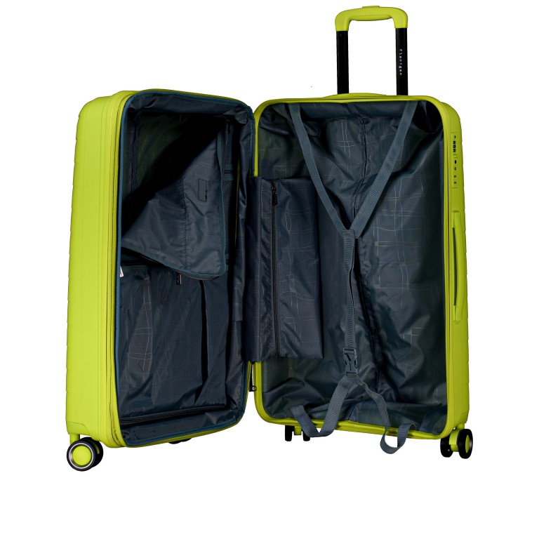 Koffer FLP15 erweiterbar Größe M Lime Green, Farbe: grün/oliv, Marke: Flanigan, EAN: 4066727007582, Abmessungen in cm: 45x69x25, Bild 8 von 11