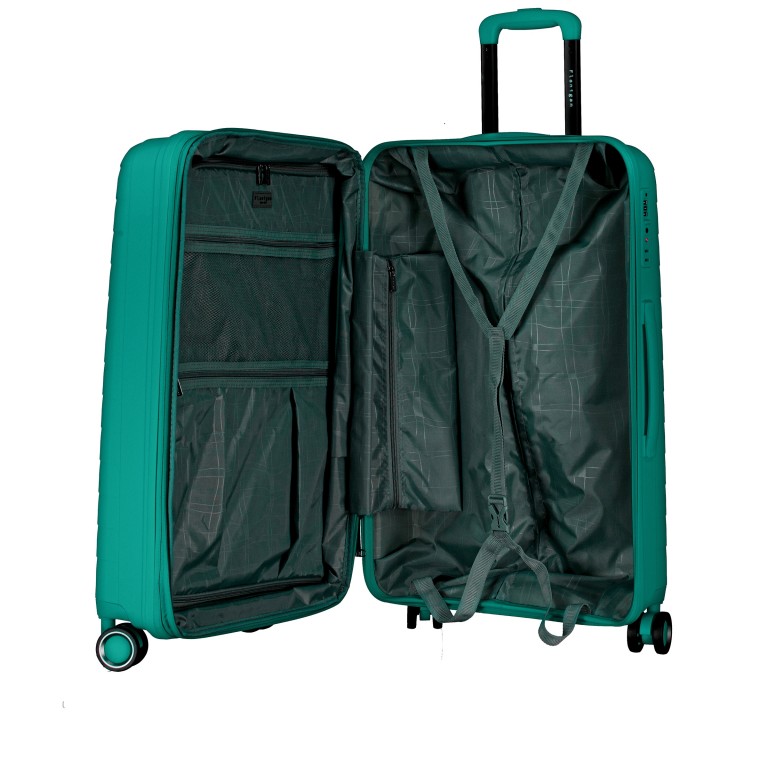 Koffer FLP15 erweiterbar Größe M Teal, Farbe: blau/petrol, Marke: Flanigan, EAN: 4066727007469, Abmessungen in cm: 45x69x25, Bild 7 von 11
