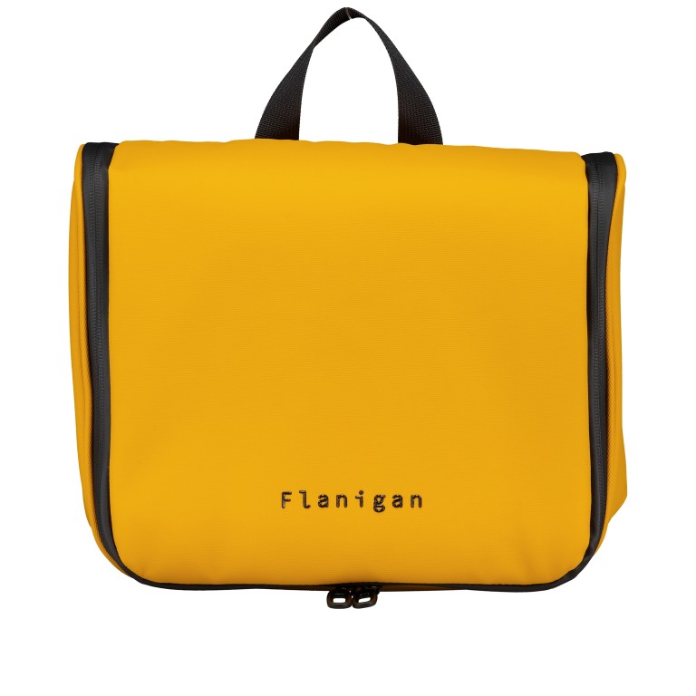 Kulturbeutel FLKB03 Yellow Black, Farbe: gelb, Marke: Flanigan, EAN: 4066727007742, Abmessungen in cm: 28.5x23.5x11, Bild 1 von 5