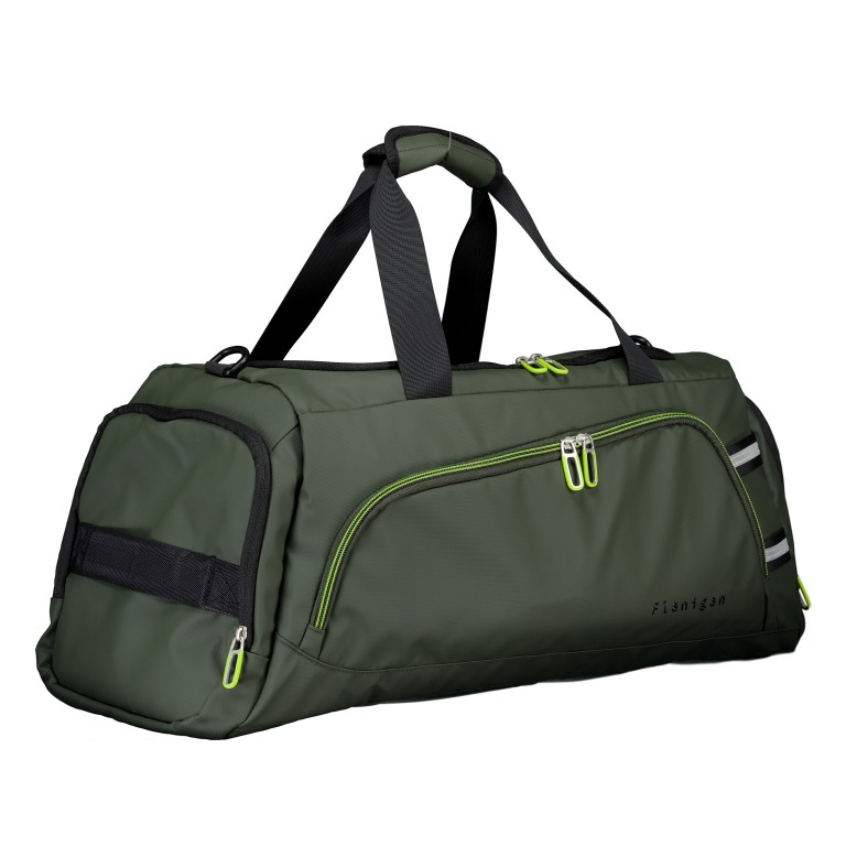 Reisetasche FLT27 Größe 60 cm Olive Neongreen, Farbe: grün/oliv, Marke: Flanigan, EAN: 4066727007681, Abmessungen in cm: 60x28x26, Bild 2 von 6