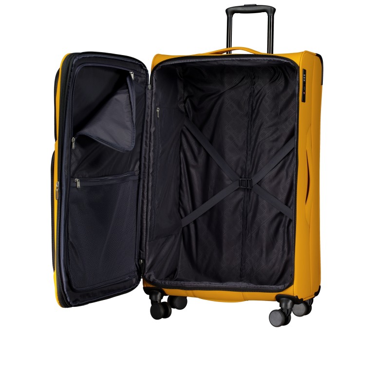 Koffer FLT27 erweiterbar Größe 80 cm Yellow Black, Farbe: gelb, Marke: Flanigan, EAN: 4066727007728, Abmessungen in cm: 47x80x30, Bild 10 von 10