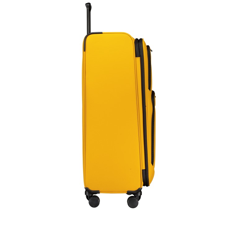 Koffer FLT27 erweiterbar Größe 80 cm Yellow Black, Farbe: gelb, Marke: Flanigan, EAN: 4066727007728, Abmessungen in cm: 47x80x30, Bild 6 von 10